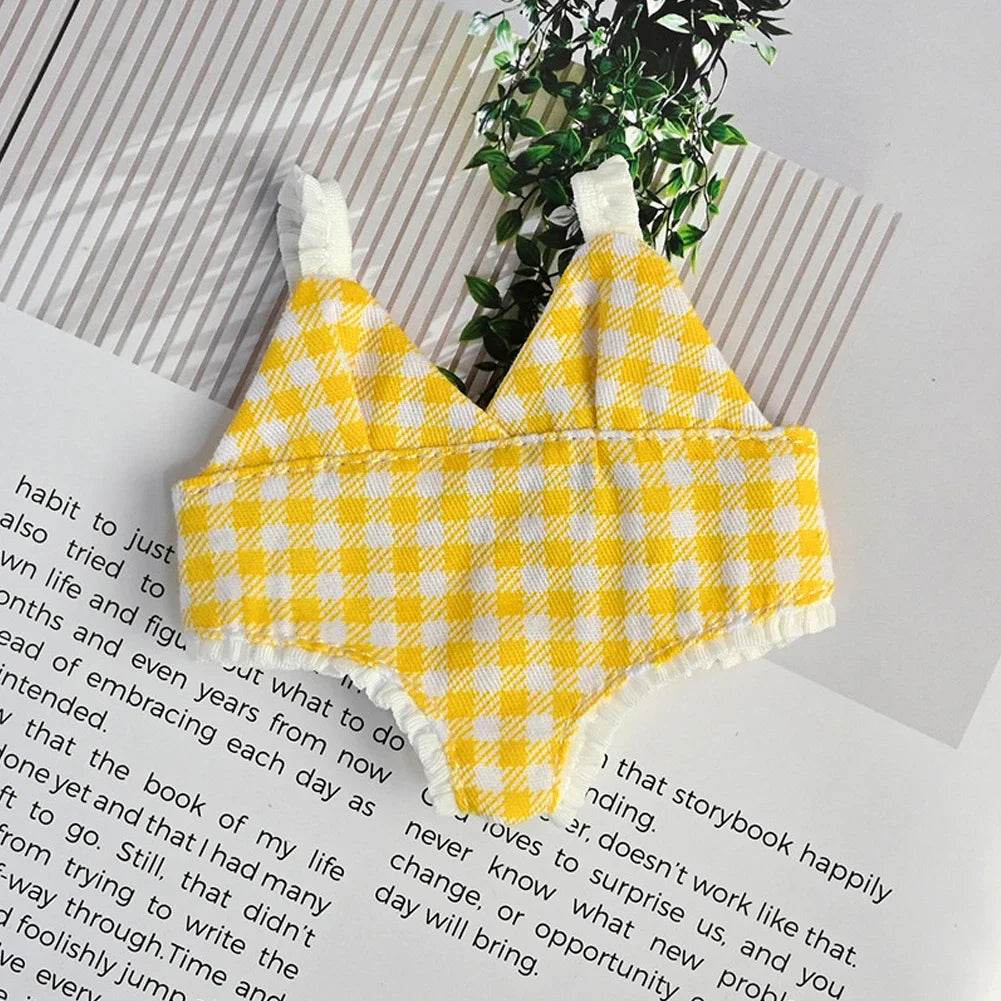 High-Quality Ropa Labubu Doll Accessories Stylish Summer Bikini Outfit with Sunglasses for 15 to 17 Centimeter Dolls Labubu - ToylandEU