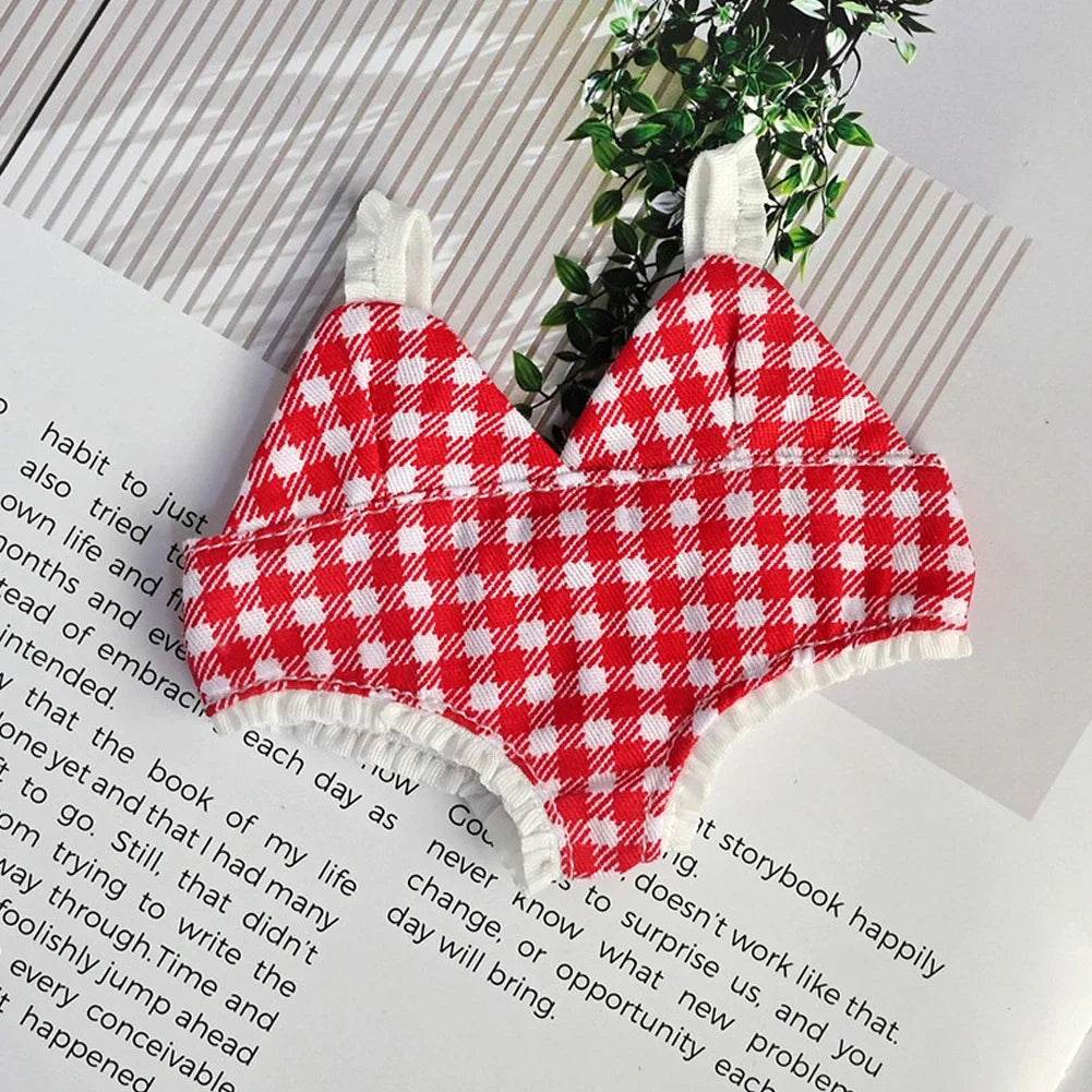 High-Quality Ropa Labubu Doll Accessories Stylish Summer Bikini Outfit with Sunglasses for 15 to 17 Centimeter Dolls Labubu - ToylandEU