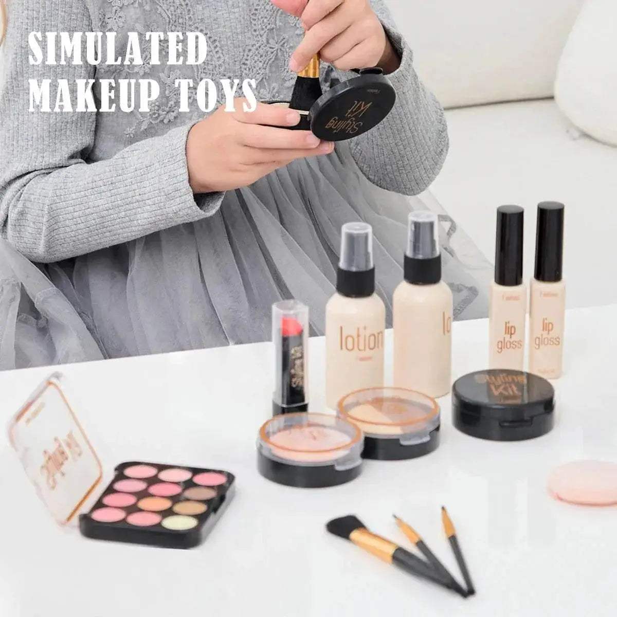 High Quality Simulation Makeup Toy Set with Realistic Lipstick and Blusher for Creative Play and Gift for Girls - ToylandEU