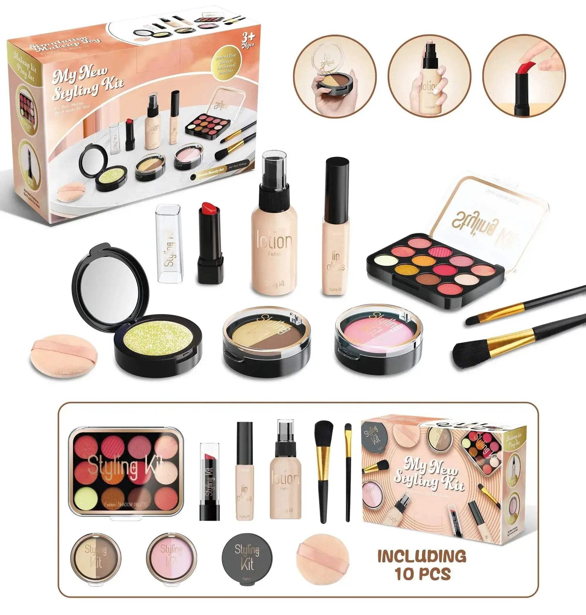 High Quality Simulation Makeup Toy Set with Realistic Lipstick and Blusher for Creative Play and Gift for Girls - ToylandEU