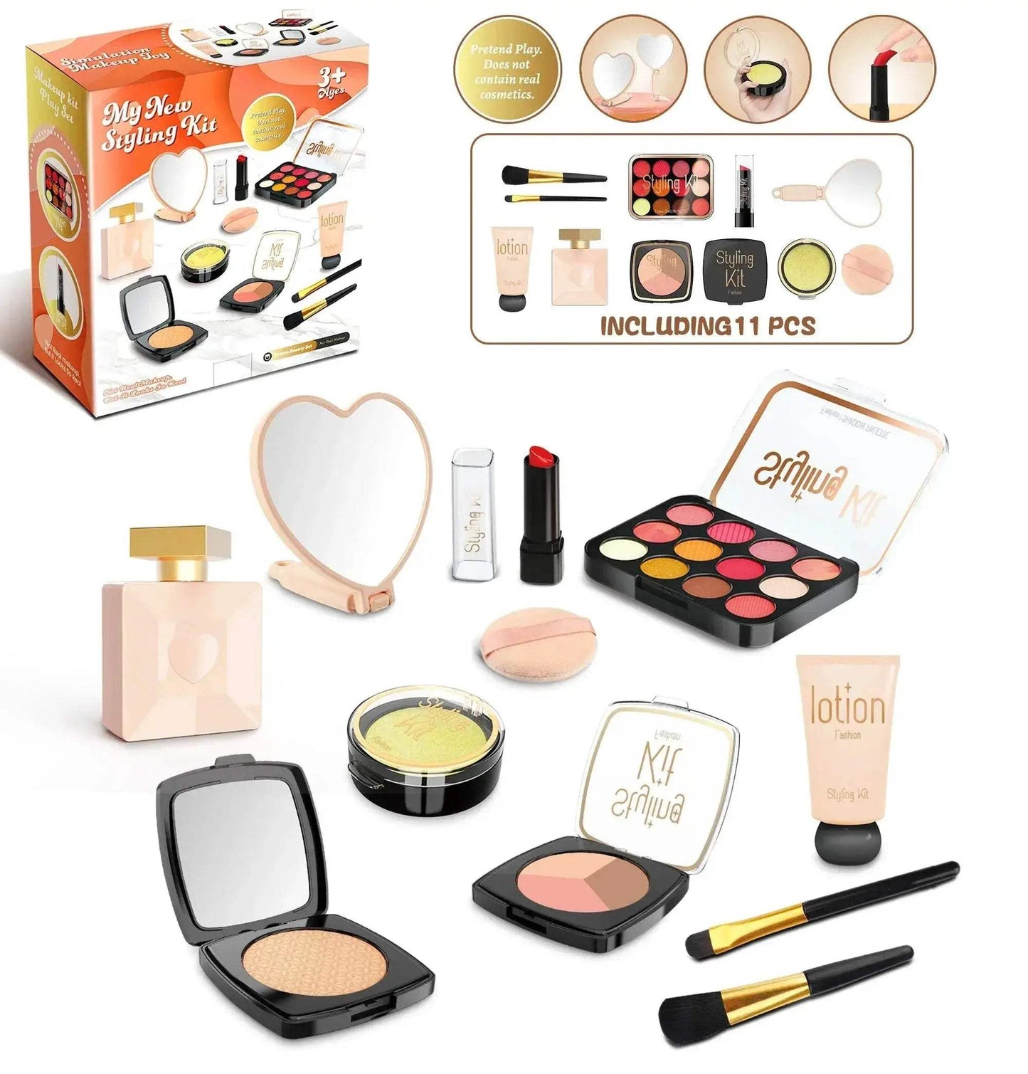 High Quality Simulation Makeup Toy Set with Realistic Lipstick and Blusher for Creative Play and Gift for Girls - ToylandEU