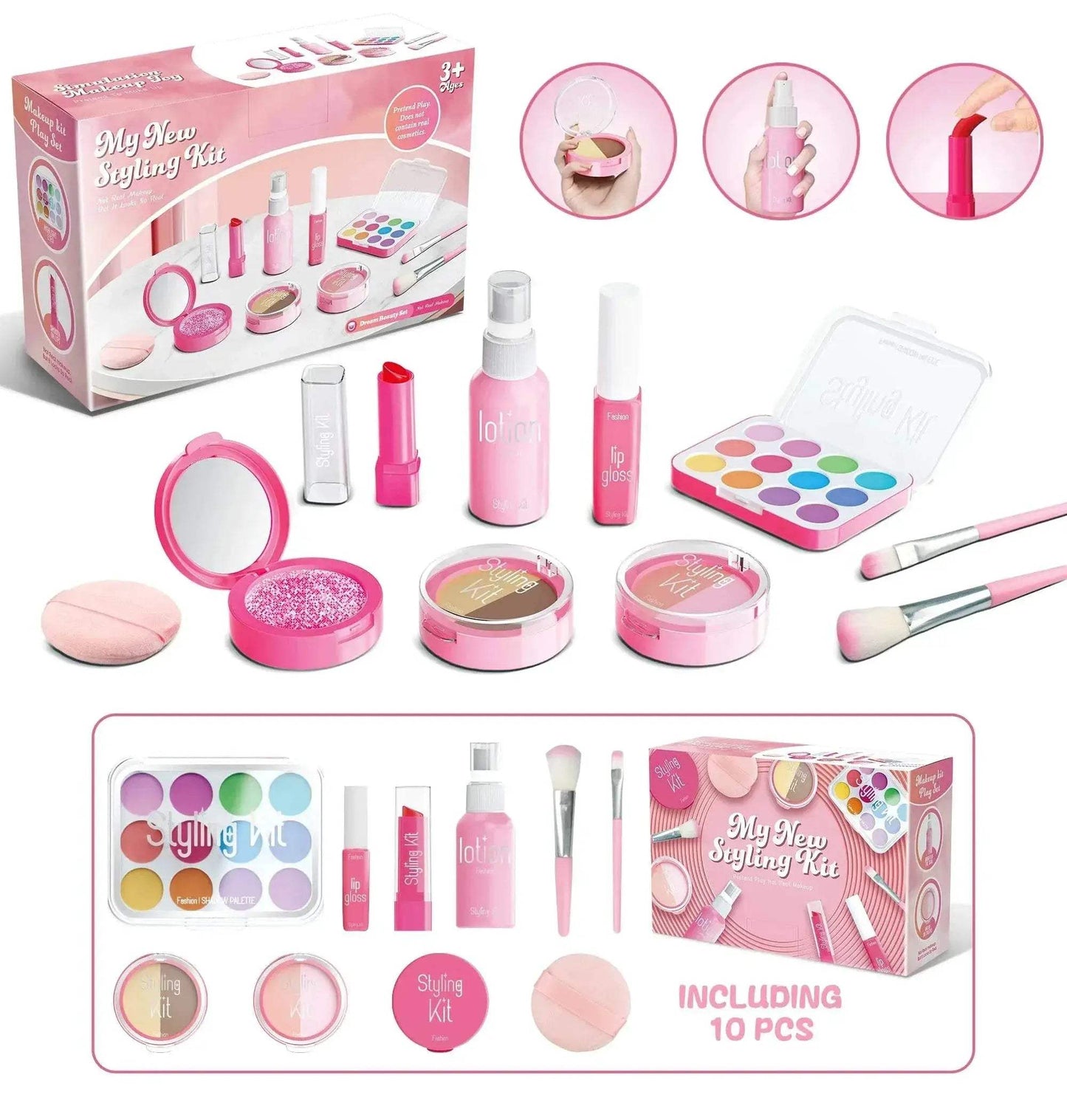 High Quality Simulation Makeup Toy Set with Realistic Lipstick and Blusher for Creative Play and Gift for Girls - ToylandEU