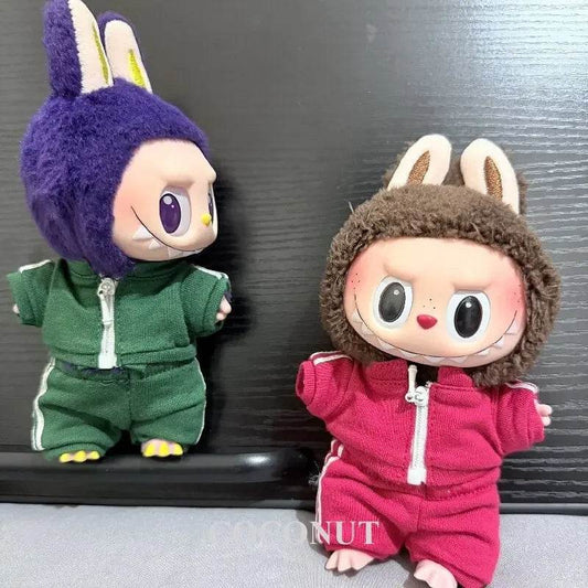High-Quality Sports Suit Set for 15-17cm Labubu Dolls with Stylish Matching Hat - ToylandEU