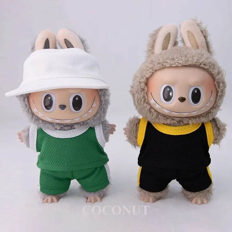High-Quality Sports Suit Set for 15-17cm Labubu Dolls with Stylish Matching Hat - ToylandEU