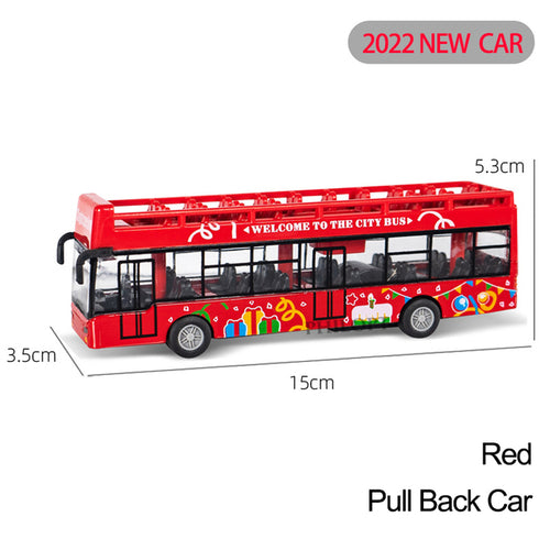 Miniature Diecast Pull-back Bus Toy Model 1:50 Scale ToylandEU.com Toyland EU