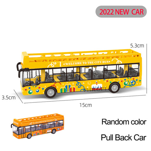 Miniature Diecast Pull-back Bus Toy Model 1:50 Scale ToylandEU.com Toyland EU