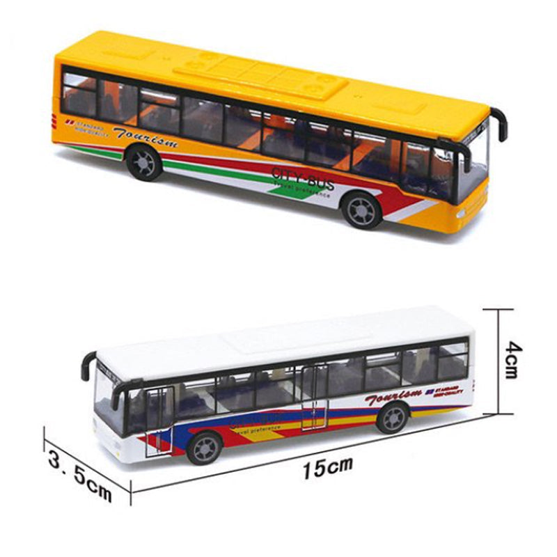 Miniature Diecast Pull-back Bus Toy Model 1:50 Scale - ToylandEU