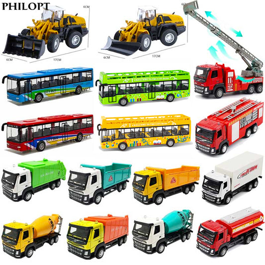 Miniature Diecast Pull-back Bus Toy Model 1:50 Scale - ToylandEU