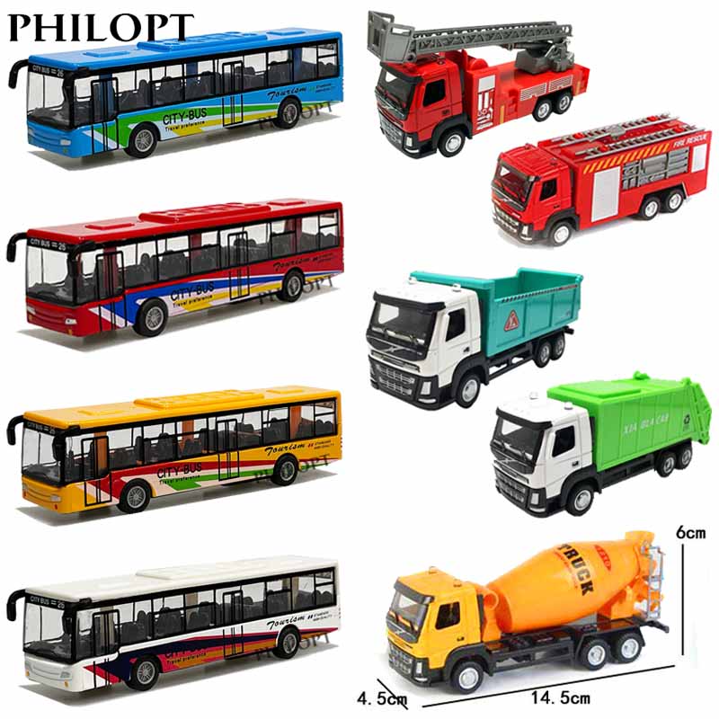 Miniature Diecast Pull-back Bus Toy Model 1:50 Scale - ToylandEU