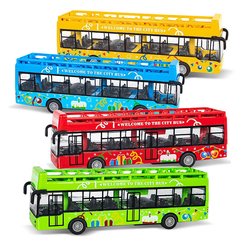 Miniature Diecast Pull-back Bus Toy Model 1:50 Scale - ToylandEU