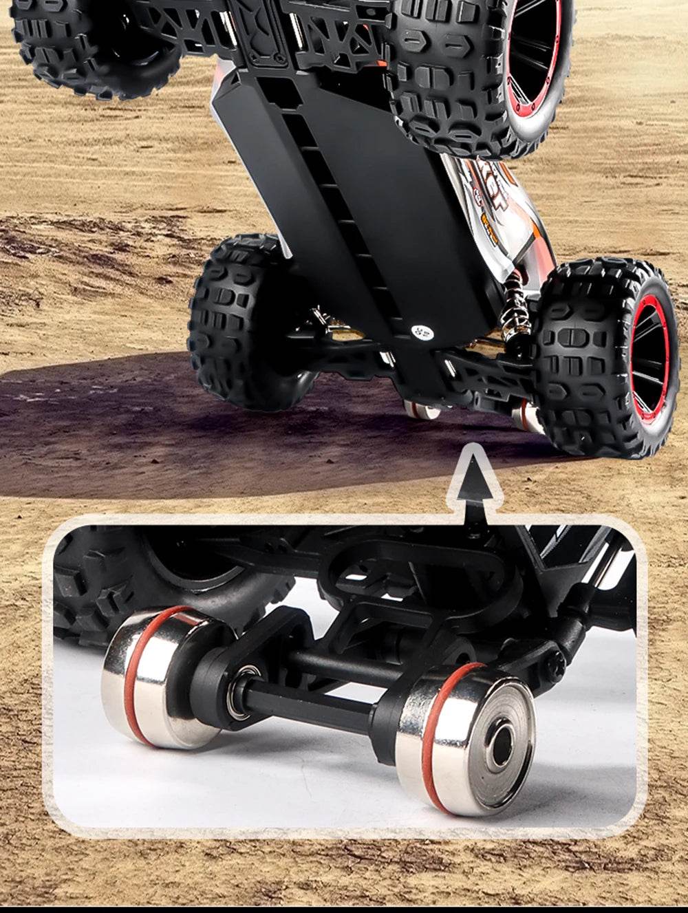 High-Speed 1:14 4WD Brushless RC Drift Monster Truck - HAIBOXING 2105A Dual-Battery for Kids and WLtoys 144001 Comparison - ToylandEU