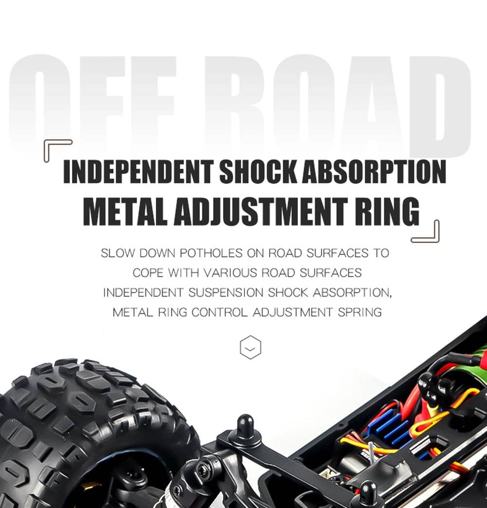 High-Speed 1:14 4WD Brushless RC Drift Monster Truck - HAIBOXING 2105A Dual-Battery for Kids and WLtoys 144001 Comparison - ToylandEU