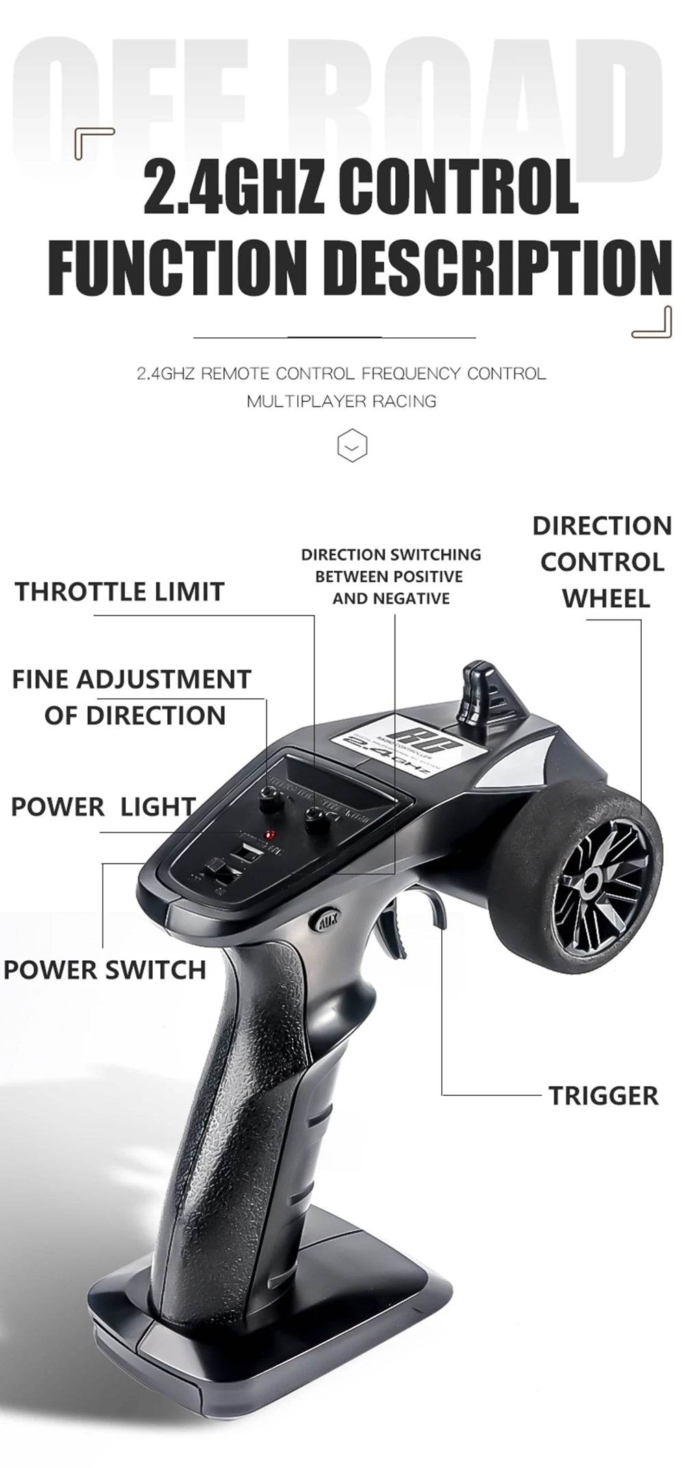 High-Speed 1:14 4WD Brushless RC Drift Monster Truck - HAIBOXING 2105A Dual-Battery for Kids and WLtoys 144001 Comparison - ToylandEU