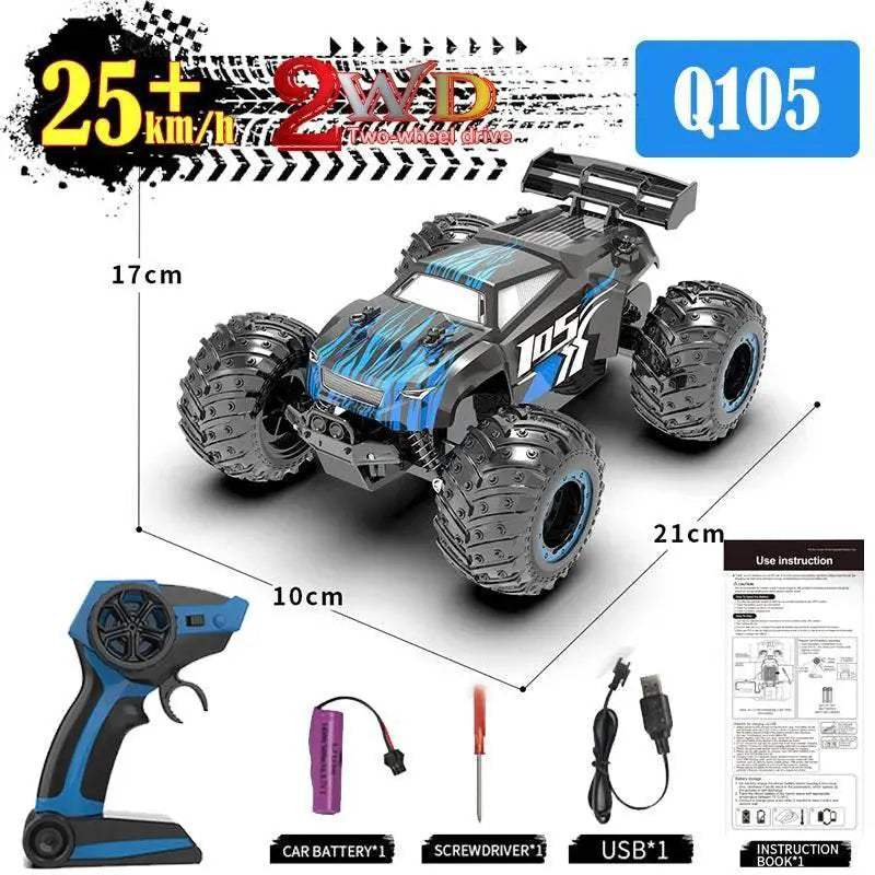 High-Speed 1:16 RC Off-Road Car With LED Lights For Children Adventure Fun - ToylandEU
