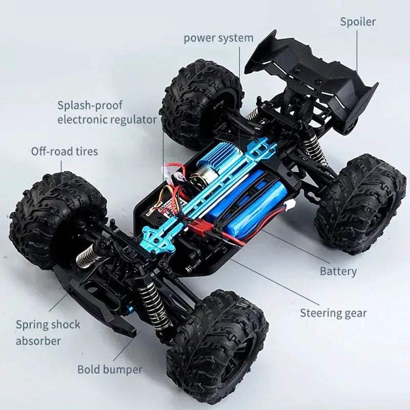 High-Speed 1:16 RC Off-Road Monster Truck 4WD Climbing Vehicle - ToylandEU