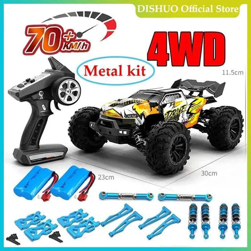  High Speed 1:16 Scale 4WD RC Car with LED Lights | Remote Control  -  ToylandEU™