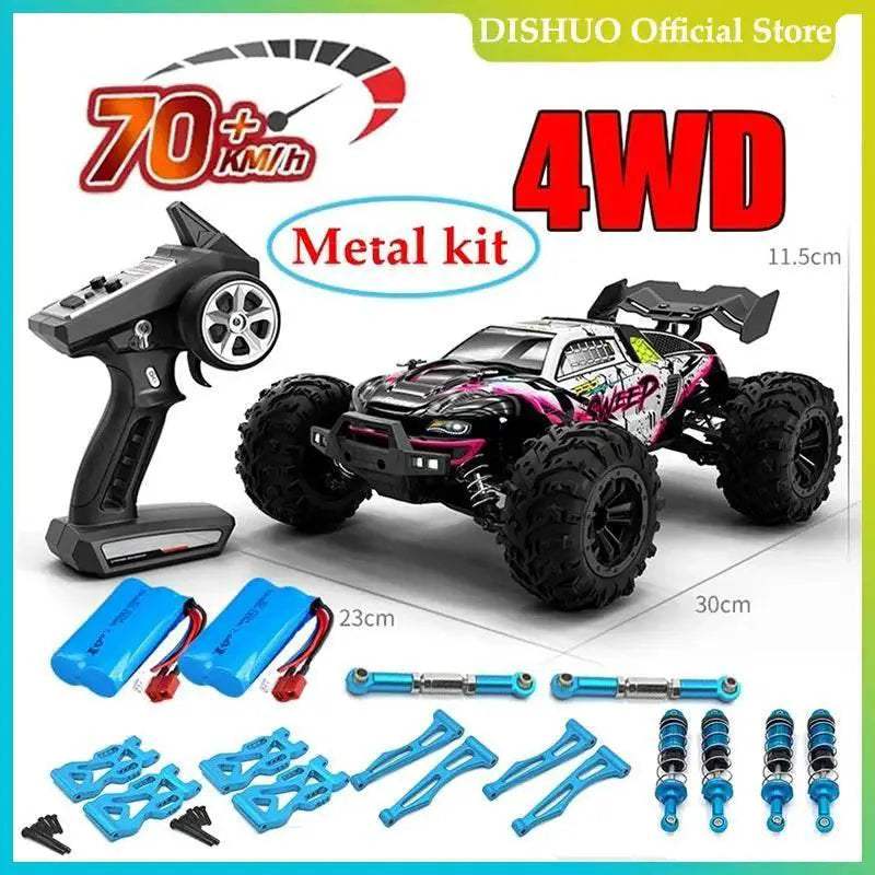  High Speed 1:16 Scale 4WD RC Car with LED Lights | Remote Control  -  ToylandEU™