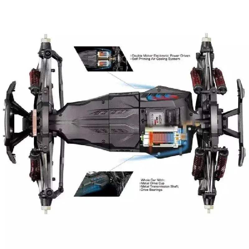 High-Speed 4WD RC Monster Truck Off-Road Toy for Kids - ToylandEU