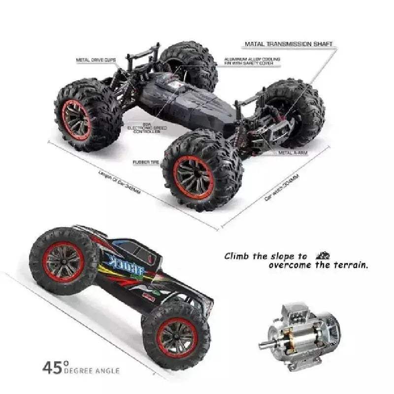 High-Speed 4WD RC Monster Truck Off-Road Toy for Kids - ToylandEU