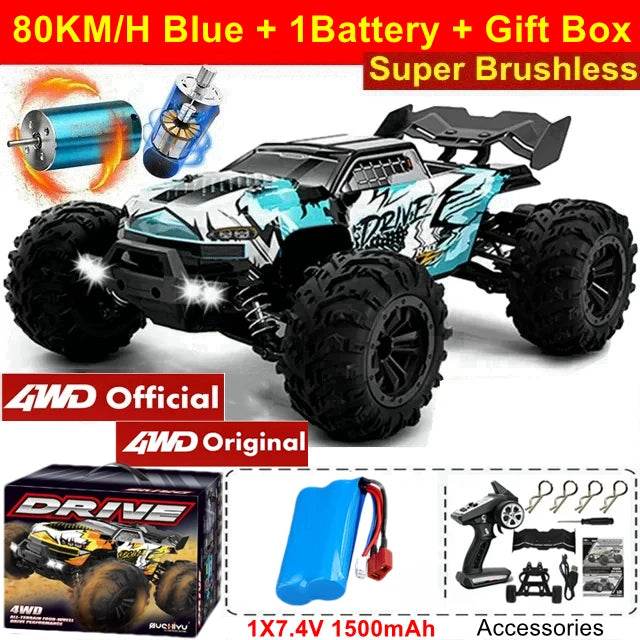High Speed 4WD Remote Control Car Brushless Kids And Adults - ToylandEU