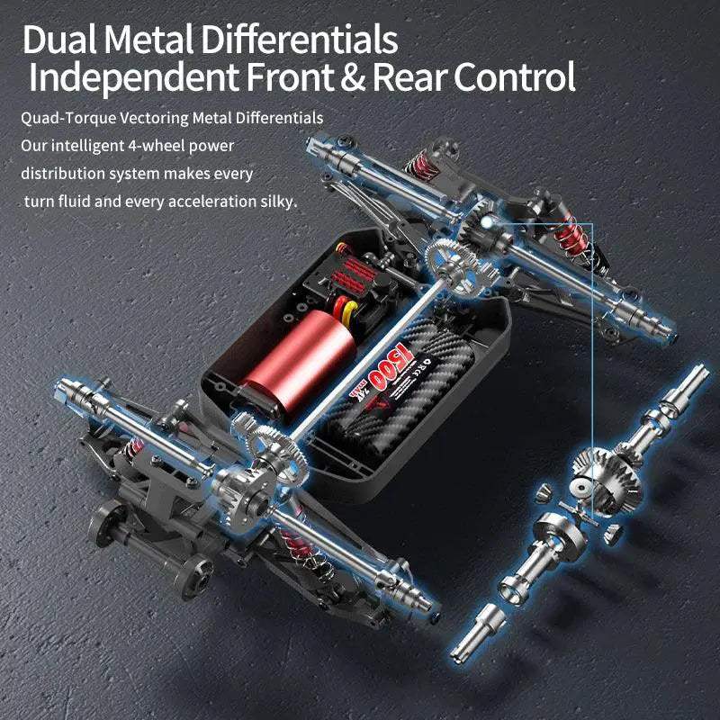 High Speed 4x4 RC Car With Brushless Motor LED Lights - ToylandEU