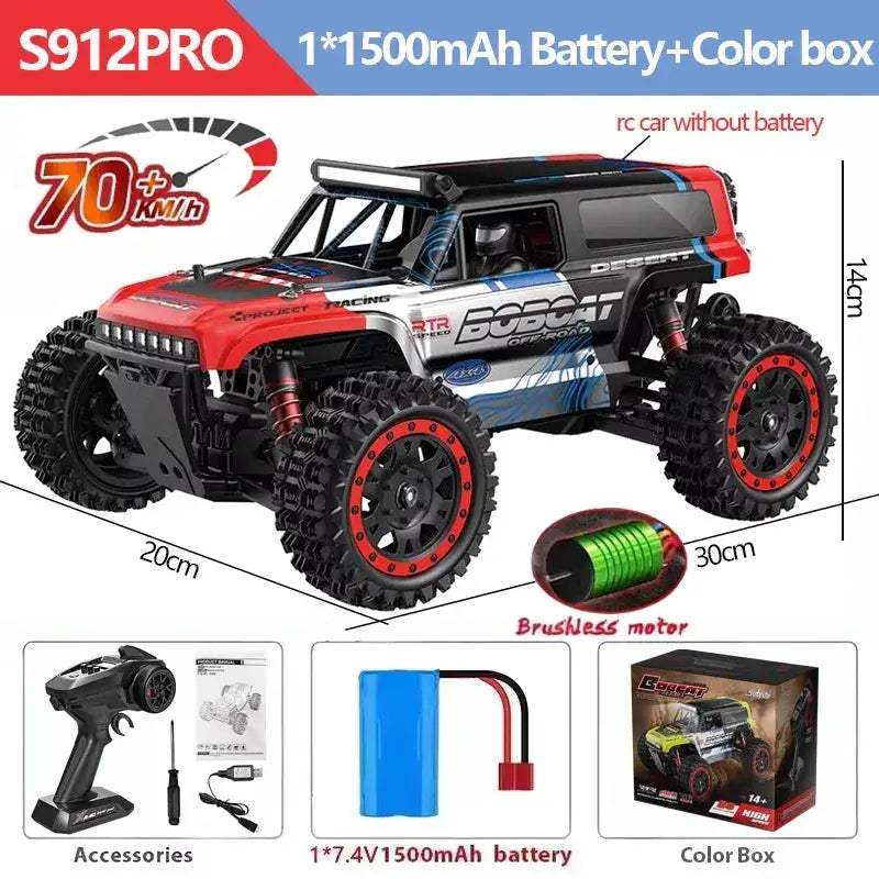 High Speed 4x4 RC Car With Brushless Motor LED Lights - ToylandEU
