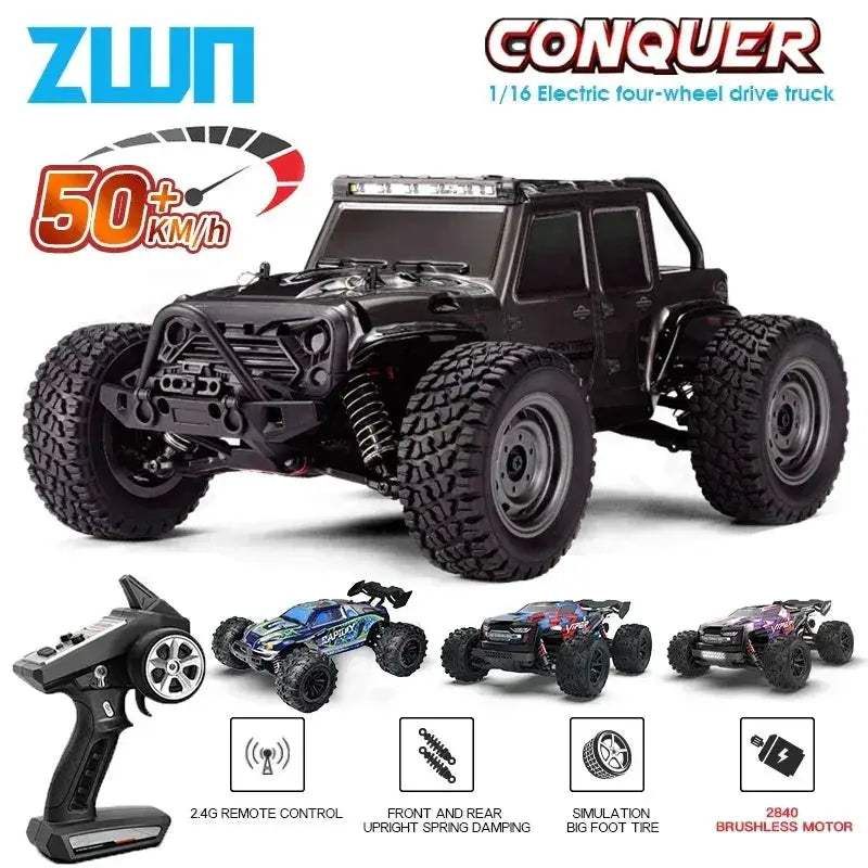 High Speed 50KMH RC Car With LED Lighting Off Road - ToylandEU