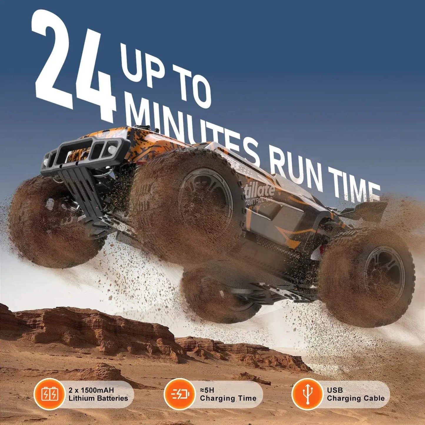 High Speed All Terrain 4WD RC Car Wheelie Fun Kids - ToylandEU