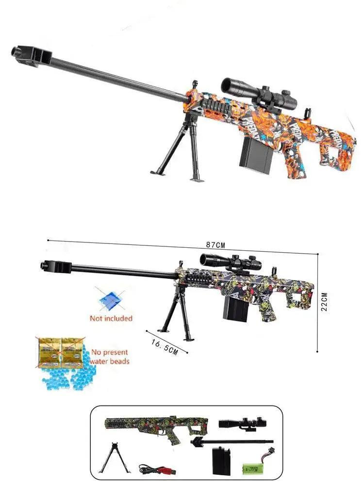  High-Speed Barrett Sniper Gun Toy with Gel Jet Bomb 7.4V -  ToylandEU™