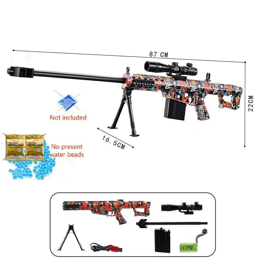  High-Speed Barrett Sniper Gun Toy with Gel Jet Bomb 7.4V -  ToylandEU™