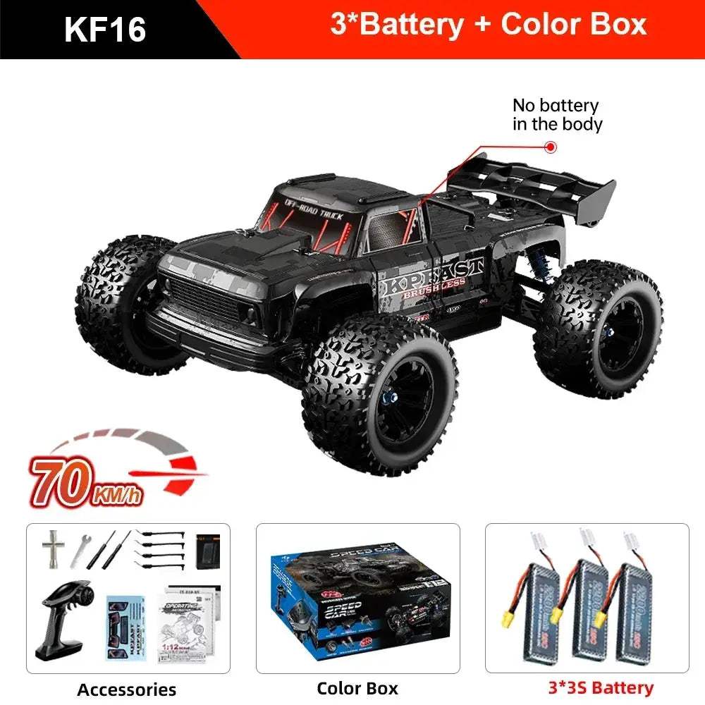 High Speed Brushless RC Car 4WD Off Road 70KMH Pro - ToylandEU