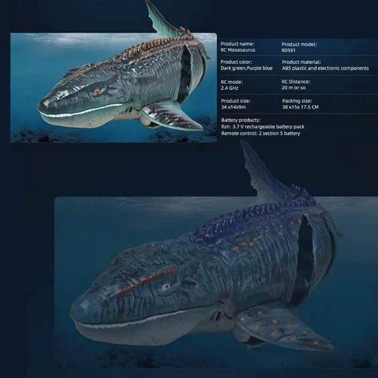 High-Speed Electric RC Mosasaurus Boat Toy - Ages 3-12 - ToylandEU  -  ToylandEU™