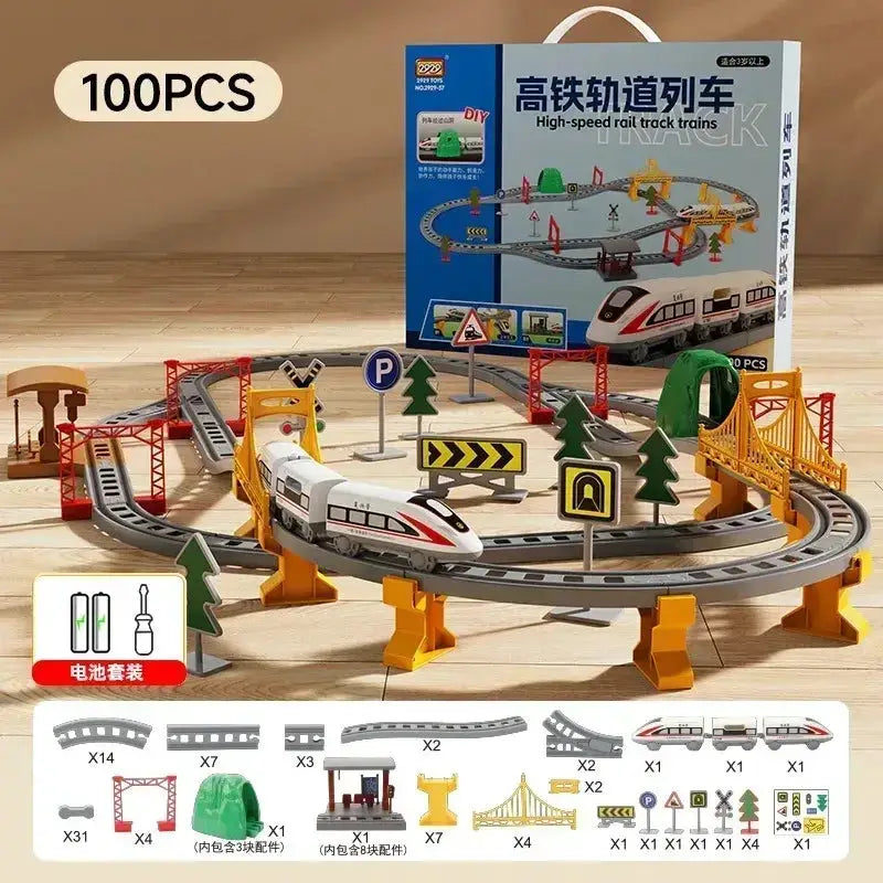 High Speed Electric Train Set For Kids Educational Track Playset - ToylandEU