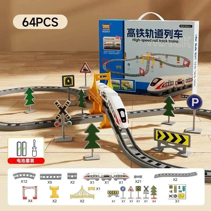 High Speed Electric Train Set For Kids Educational Track Playset - ToylandEU