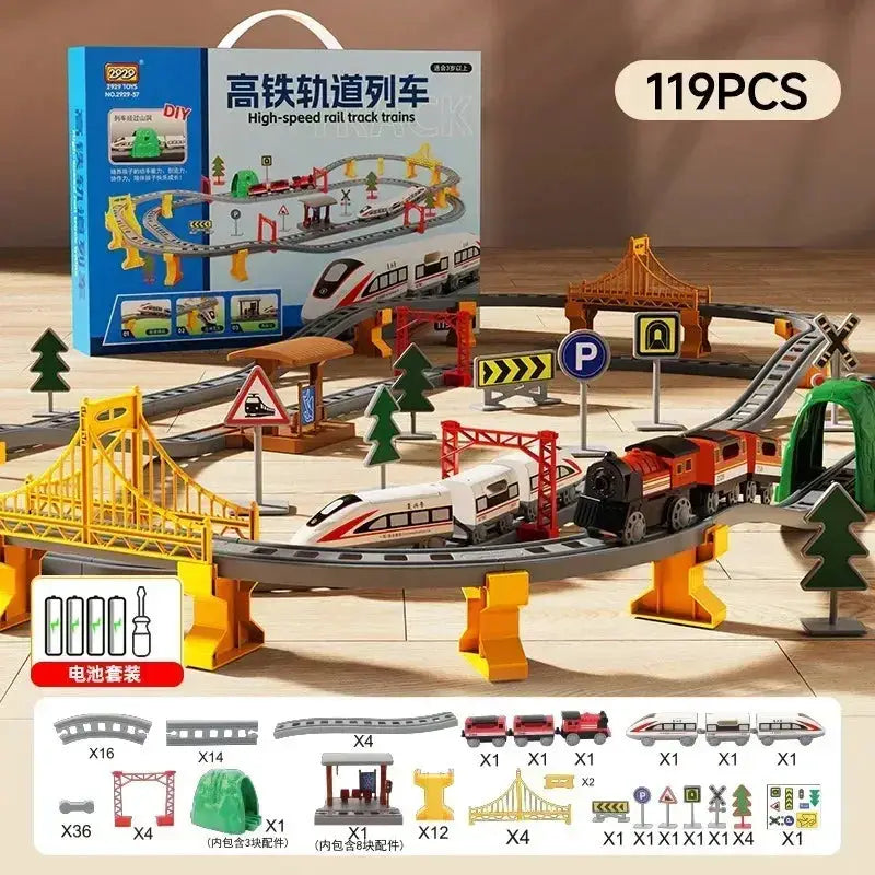 High Speed Electric Train Set For Kids Educational Track Playset - ToylandEU