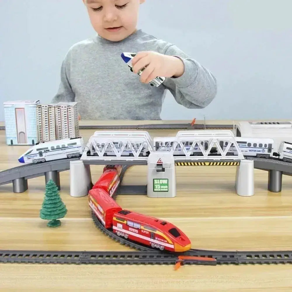 High Speed Electric Train Set Remote Control Model Railway - ToylandEU
