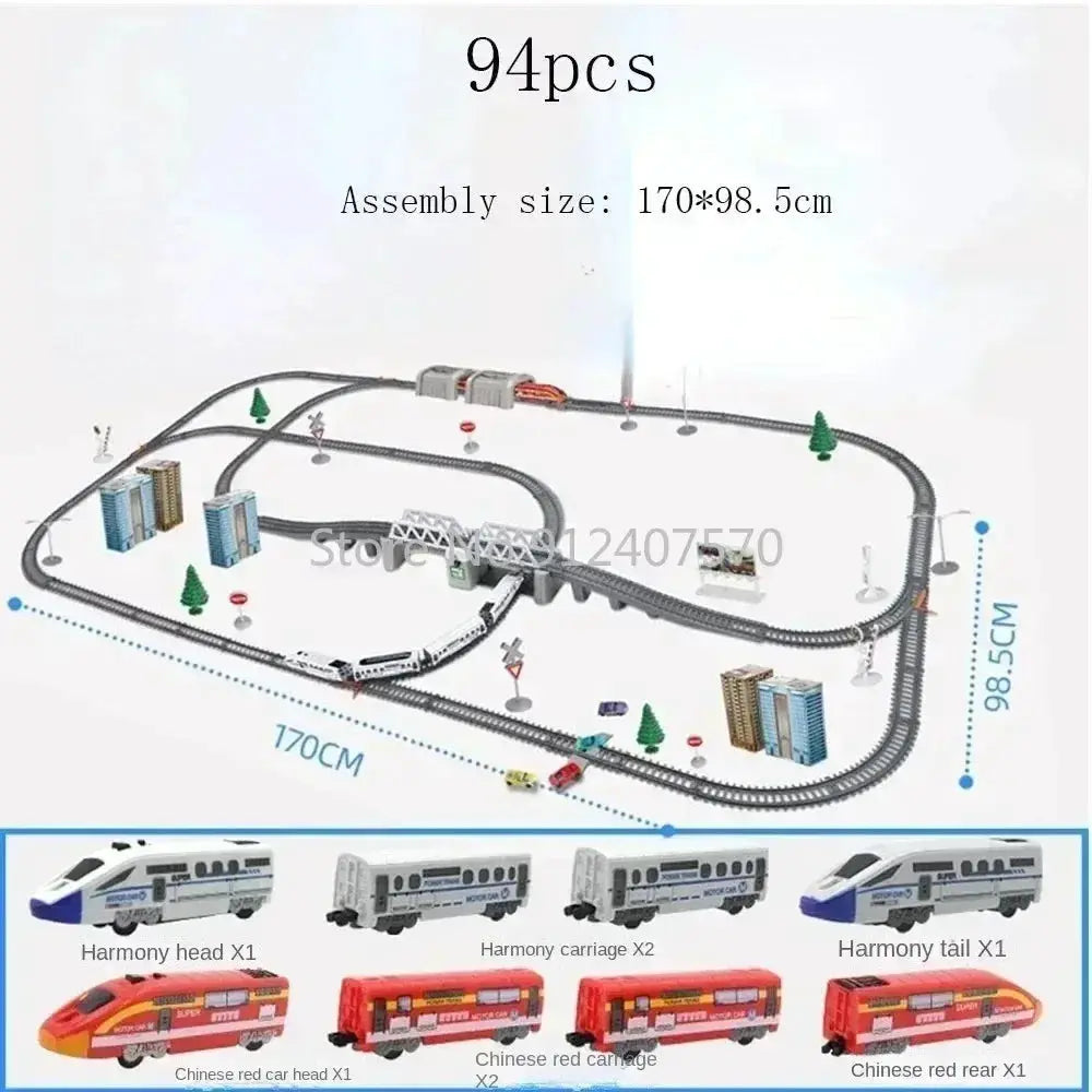 High Speed Electric Train Set Remote Control Model Railway - ToylandEU