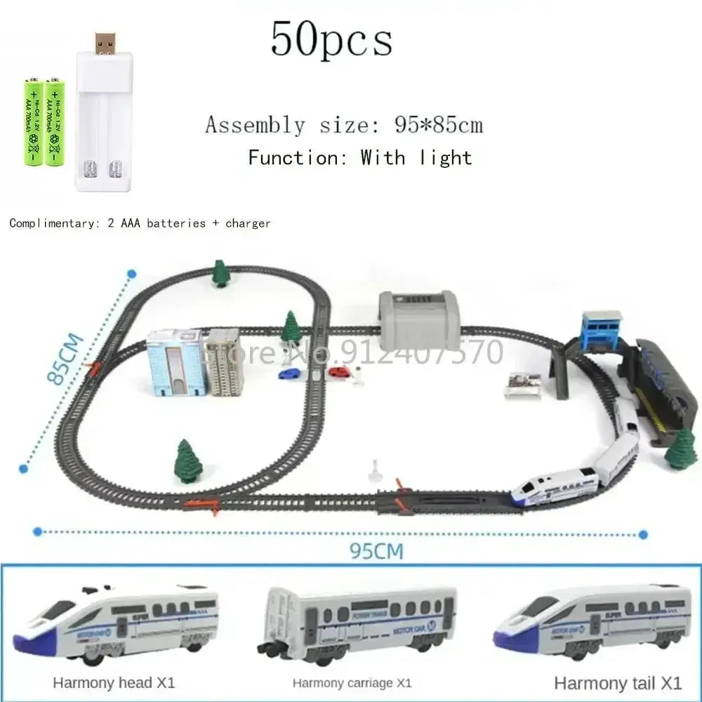 High Speed Electric Train Set Remote Control Model Railway - ToylandEU