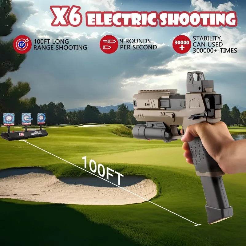 High Speed Gel Gun X6 With Electronic Target For Teens - ToylandEU