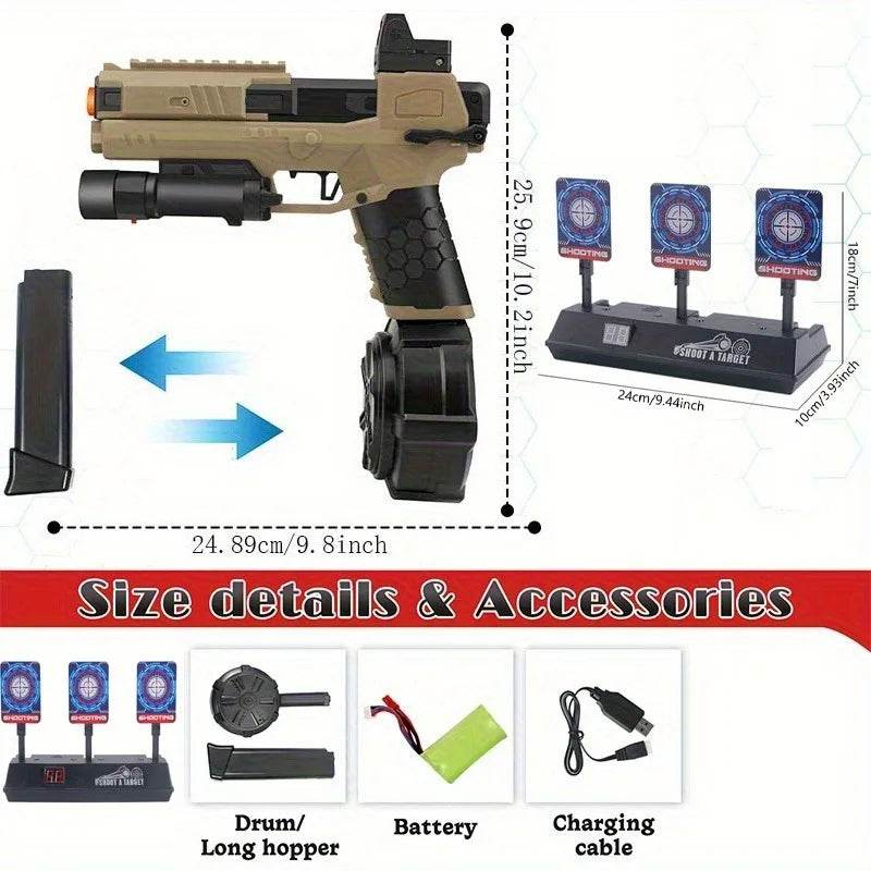 High Speed Gel Gun X6 With Electronic Target For Teens - ToylandEU