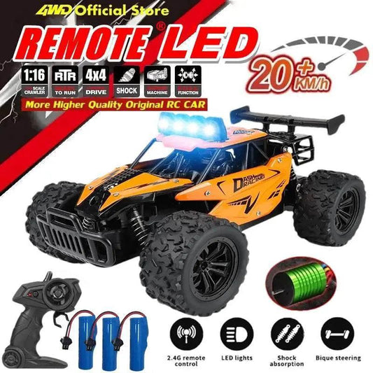  High-Speed LED Remote Control Car - 20KM/H Fun Toyland EU -  ToylandEU™