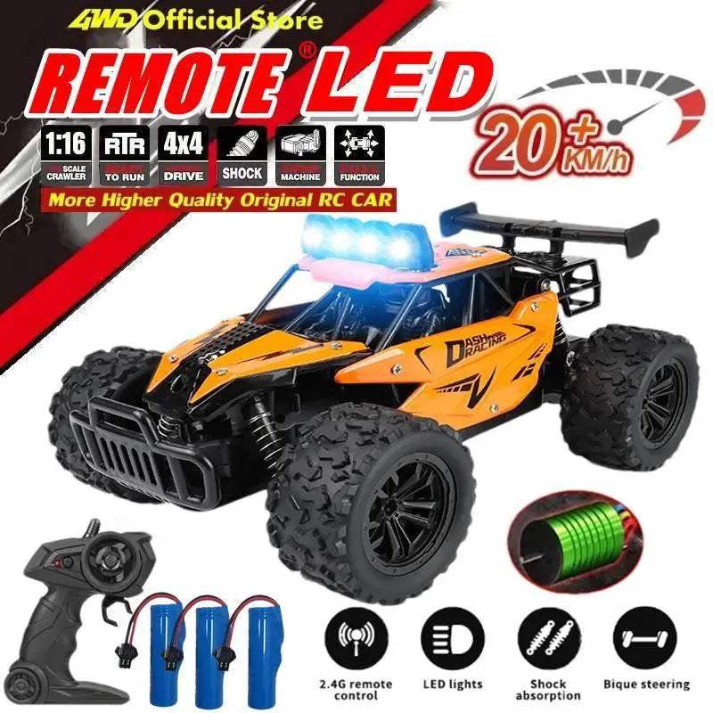  High-Speed LED Remote Control Car - 20KM/H Fun Toyland EU -  ToylandEU™