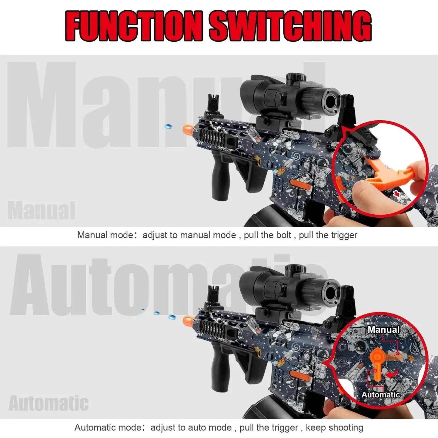 High Speed M416 Electric Gel Balls Gun Toys for Outdoor Games - ToylandEU