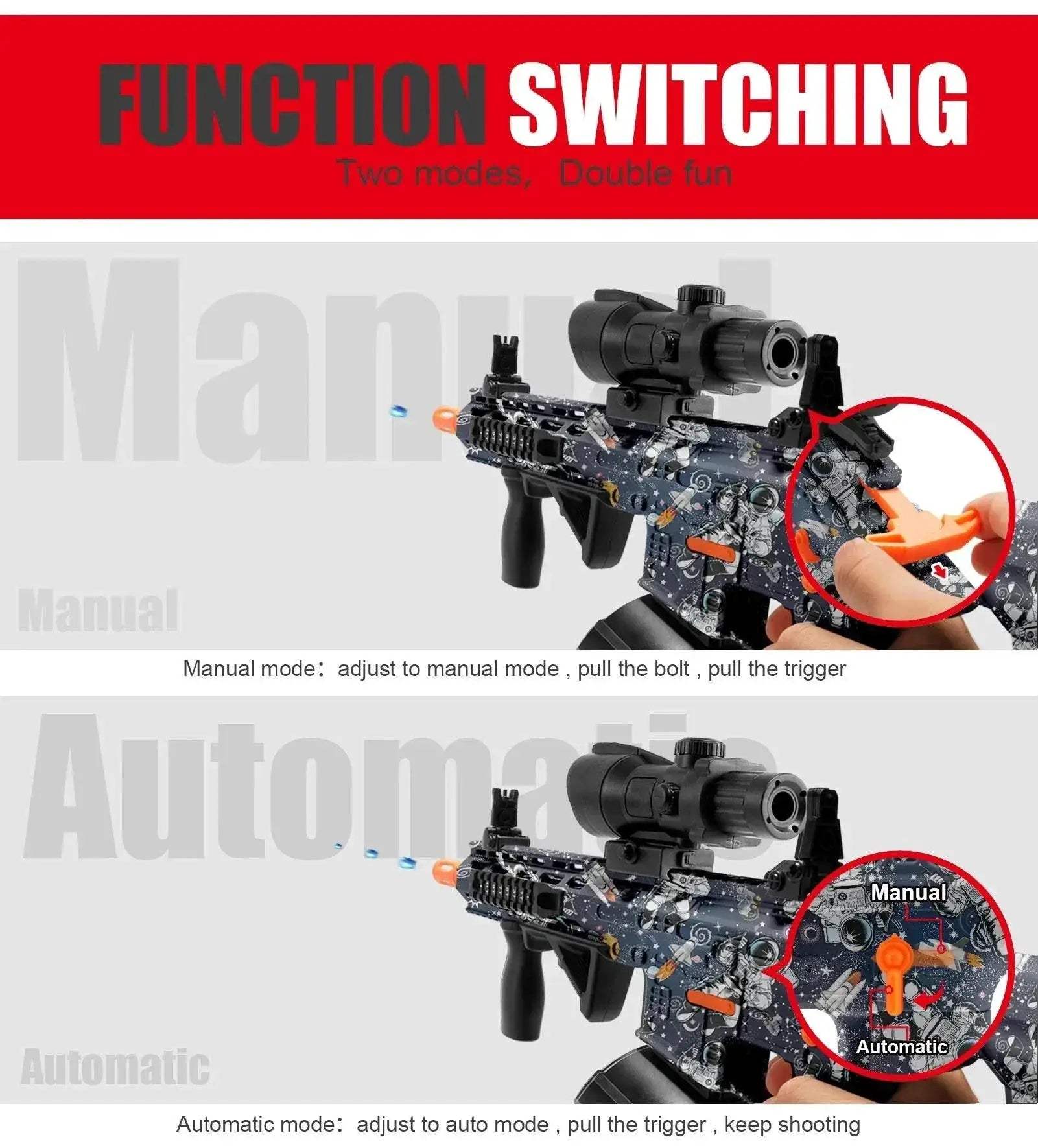High Speed M416 Electric Gel Balls Gun Toys for Outdoor Games - ToylandEU
