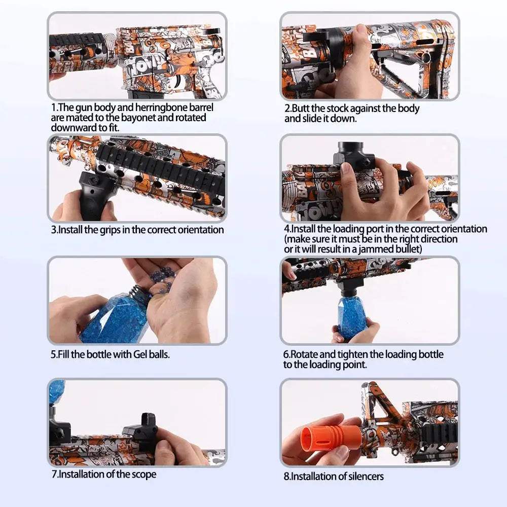 High Speed M4A1 Electric Ball Blaster For Outdoor Games - ToylandEU