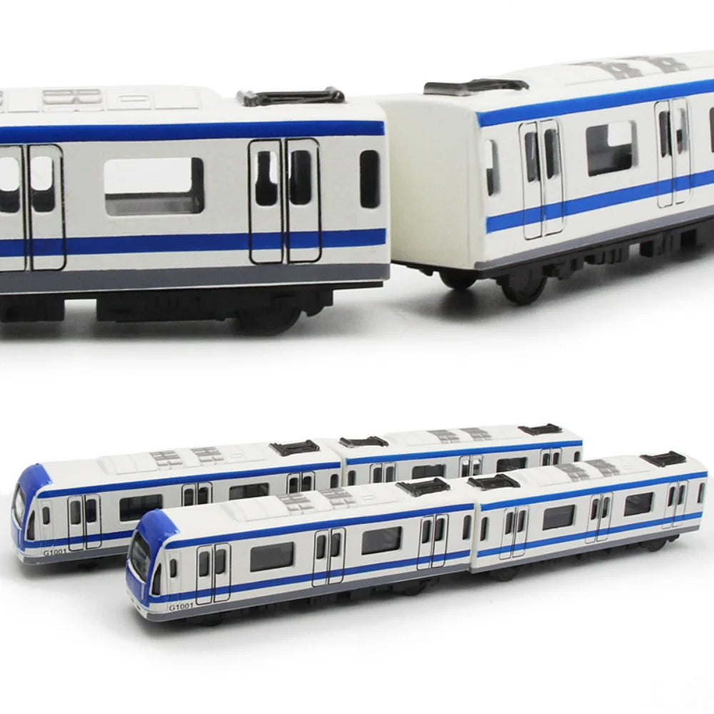 High-Speed Metro Train Pull-Back Diecast Toy for Kids - ToylandEU