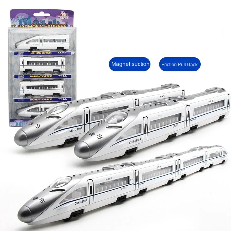 High-Speed Metro Train Pull-Back Diecast Toy for Kids - ToylandEU