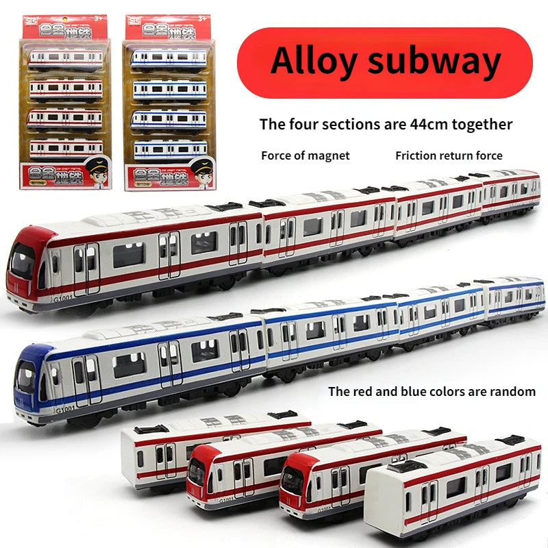 High-Speed Metro Train Pull-Back Diecast Toy for Kids - ToylandEU