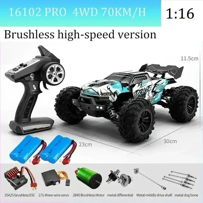  High Speed RC Car Brushless Motor Led Lights Long Run Time -  ToylandEU™