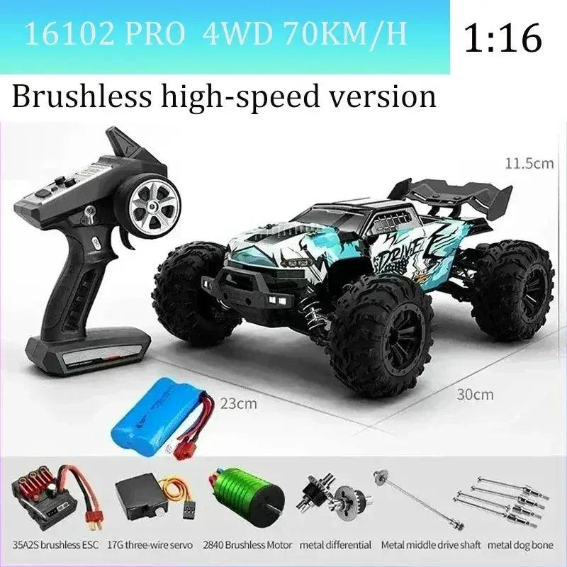  High Speed RC Car Brushless Motor Led Lights Long Run Time -  ToylandEU™